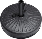 HOMSHADE 80lbs Patio Umbrella Stand, H12 Heavy Duty Base for Outdoor Market Umbrella, Fillable Weights with High-Density HDPE Material for Outside Patio(Black,Round)