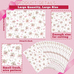 BBTO 20 Sheet Scented Drawer Liners for Dressers 15.8" x 22" Scented Fragrant Cabinet Paper Liners Non Adhesive Drawer Paper Mats for Bedroom Home Closet Shelves(Bow Flower)