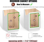 2 Tier Pull Out Cabinet Organizer (11" W x 22" D), Roll Out Shelves and Drawer for Kitchen Pantry Storage Basket, Heavy-Duty Metal Sliding Shelf