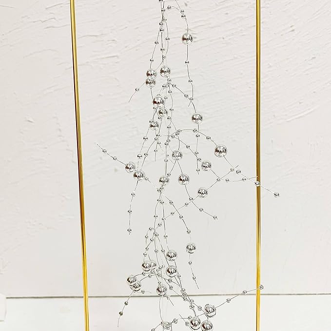 12pcs Pearl String for Wedding Centerpiece, Vase Filler and Decor for Floating Candles - Silver