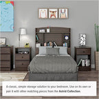 Prepac Astrid 6 Drawer Double Dresser for Bedroom, Wide Chest of Drawers, Bedroom Furniture, Clothes Storage and Organizer, 15.5" D x 47.5" W x 26.85" H, Espresso