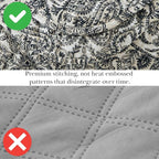 Southshore Fine Living, Inc. Ashanti Collection Oversized Quilt Twin Bedding Set Lightweight, Soft Coverlet Bedspread 2-Piece with one Matching sham (69 in Wide x 98 in Long), Twin/XL, Grey