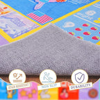 Kids Rugs for Playroom - Soft & Non-Slip 8x10 Feet Educational Rug for Learning ABC Alphabet, Numbers, Shapes & Map, Washable Classroom Rug for Toddler Nursery & Kids Room Decor