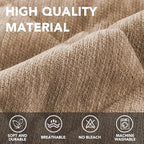 H.VERSAILTEX Couch Cover Chenille Pet Fuzzy Sofa Covers for 3 Cushion Couch Anti Slip Washable Sofa Slipcovers with Strap Soft Couch Protector Cover for Dogs Cats Kids(52" x 82",Khaki)