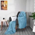 Utopia Bedding Fleece Blanket King Size Washed Blue 300GSM Luxury Fuzzy Soft Anti-Static Microfiber Bed Blanket (90x102 Inch)