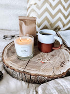 Calyan Wax Co. Home & Holiday 2 Wick Scented Candle - 37 Hour Burn - Luxury Non Toxic Soy Wax Candles - Long Lasting Large Glass Jar Candle for Home - 8.8oz