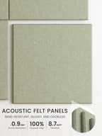 Bumusty Large Cork Board 36" x 24" Alternative - 6 Pack Felt Wall Tiles with 40 Safe Removable Adhesive Tabs, 30 Pushpins, Cork Boards for Walls Pin Board Bulletin Board Office Decor (Sage)