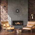 Sunburst Metal Wall Art – Mid-Century Modern Starburst Wall Decor, Handmade Round Metal Hanging for Living Room, Bedroom, Office, or Entryway (16")