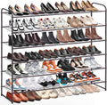 KEETDY Long 6 Tier Shoe Rack Organizer Tall Metal Shoe Organizer for Entryway Bedroom Floor Garage, Wide Shoe Shelf Storage Fits 42 Pairs Men Sneakers, Bronze