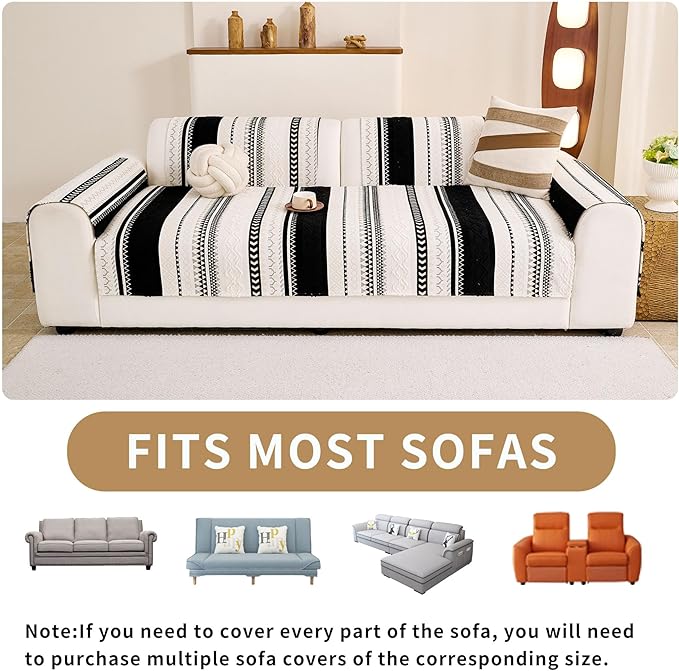 HAOMAIJIA Non-Slip Couch Arm Covers Set of 2 Waterproof Armrest Covers for Sofa, Soft Recliner Arm Chair Covers Washable Chenille Sofa Arm Cover Furniture Protectors (Black, 23.6" x 27" 2 Pack)
