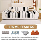 HAOMAIJIA Boho Couch Covers for Sofa, Waterproof Couch Cover for Dogs Soft Chenille Jacquard Non Slip Sofa Covers for Pets Washable Couch Protector (Black, 36.5" x 95" 1 Pack)