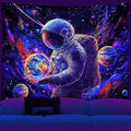 NYZE Astronaut Space Tapestry for Bedroom, Glow in the Dark Room Decor Wall Tapestries, Cool Galaxy Planet Wall Hanging, Wall Hanging for Men Guys Gamer Room Dorm Living Room 79in×59in