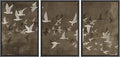 MUDECOR Framed Wall Art Print Set Flock of Abstract Birds in Flight Earthy Tones Illustrations Modern Art Boho Decorative Colorful Chic for Living Room, Bedroom, Office - 16"x24"x3 Black