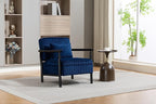 KEIKI Mid Century Modern Accent Chair with Storage, Reading Chair with Wooden Arms and Lift-up Seat for Organization