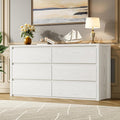 GarveeHome 6 Drawer Dresser for Bedroom, Wide Wood Chest of Drawers Handle Free, Large Modern Dresser Storage Cabinet for Living Room, Hallway Entryway