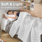 Comfort Spaces Twin Quilt Set Modern Reversible Ogee Coverlet Twin Bedding Set Cozy Quilted Winter Layer, All Season Lightweight Soft Twin Size Quilt, Kienna, Twin/Twin XL White Ogee 2 Piece