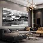 Abstract Wall Art For Living Room Modern Canvas Art Wall Decor Grey White Wall Art For Bedroom Office Decor Grey Abstract Art Painting Ready To Hang Pictures Artwork 24×48 In