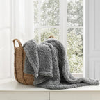 HORIMOTE HOME Ultra Soft Cozy Sherpa Throw Blanket, Grey Pattern Reversible, Light Weight Warm Decorative Boho Style Throw Blanket Cover for Sofa, Couch, Bedroom,Travel, Outdoor,60”x80”