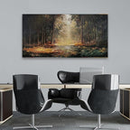 Canvas Wall Art Decor Artwork for Walls Canvas Wall Art for Living Room Landscape Natural Wall Art Decor Mystical Path Yellow Forest Wall Art Prints Art Work for Home Office Room Wall Decor 20" x 40"