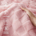 Bedsure GentleSoft King Size Blanket for Bed - Super Soft Cozy Blankets for Women Men Girls, Large Fuzzy Fleece Throw for Bedroom Decor, Pink,108x90 Inches