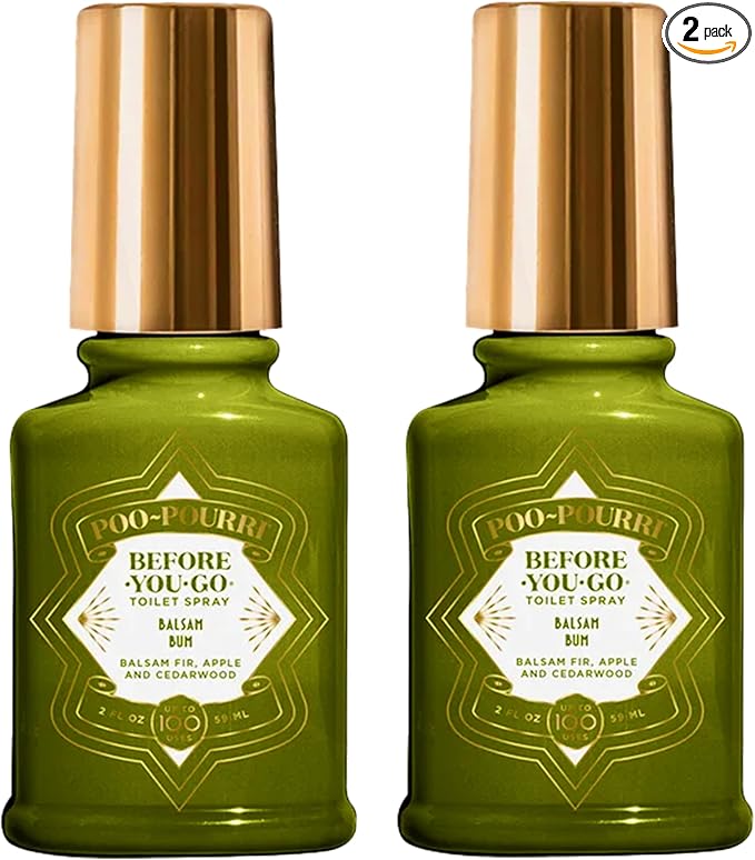 Poo-Pourri Toilet Spray Balsam Bum 2 Ounce Balsam Fir Apple and Cedarwood Pack of 2
