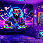 NYZE Astronaut Space Tapestry for Bedroom, Glow in the Dark Room Decor Wall Tapestries, Cool Galaxy Planet Wall Hanging, Wall Hanging for Men Guys Gamer Room Dorm Living Room 79in×59in