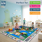 KIDCARPET.COM Forest Alphabet Learning Rug 6' x 8'6" Rectangle, Educational Classroom Rug, Kids Learning Play Mat | Area Rug for Bedroom or Playroom