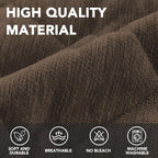 H.VERSAILTEX Couch Cover Chenille Pet Fuzzy Sofa Covers for 2 Cushion Couch Anti Slip Washable Sofa Slipcovers with Strap Soft Couch Protector Cover for Dogs Cats Kids(27.6" x 59",Coco Mocha)