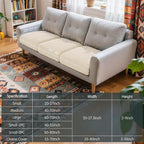 Hokway Stretch Couch Cushion Slipcovers Reversible Cushion Replacement Slipcovers Sofa Cushion Covers(Ivory, 3)