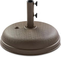 Best Choice Products Fillable Umbrella Base Stand Round Dome Plastic Patio Umbrella Base Stand, Pole Holder for Outdoor, Lawn w/ 55lbs Weight Capacity, Adjustment Knob - Brown