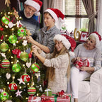 Christmas Tree Decorations Ornaments Set, 2.4 Inch 12PCS Christmas Balls Decor Grinchs Style, Glittering Shatterproof Hanging Bulbs Xmas Decorations for Indoor Home Office (Red Green)