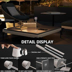 Compact Cordless Table Lamp, Rechargeable LED Night Light, Dual Light Source (RGB Top & Warm Bottom), Touch Control & Timer, Metal Lamp for Bedroom & Kids Room (Greige 1PACK)