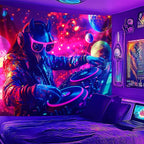 NYZE Horse Tapestry for Bedroom, Music Wall Tapestry, Party Decor Glow in the Dark Room Decor Tapestries, Cool Galaxy Planet Wall Hanging, Wall Hanging for Room Dorm 79in×59in