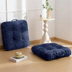 Washable Floor Pillow Cushion for Adults, Meditation Cushion Pillow, Removable Tufted Blended Corduroy Cover, Large Square Floor Sitting for Tatami Living Room or Yoga, 2Pack, Machine Washable