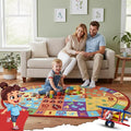 Furnish my Place 740 ABC with Numbers ABC Area Rug for Kids | Educational Alphabet Letter & Numbers | Nurseries Kindergarten | Play Area | Multicolor (7'10"x11' Oval)