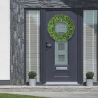 Wreaths, 20" Wreath, Boxwood Wreaths for Front Door, for Spring, Summer, Fall or Winter Wreath,Used for Farmhouse, Room Indoors,Outdoors, corridors, Offices. (Green)