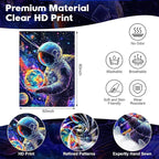 NYZE Astronaut Space Tapestry for Bedroom, Glow in the Dark Room Decor Wall Tapestries, Cool Galaxy Planet Wall Hanging, Wall Hanging for Men Guys Gamer Room Dorm Living Room 60x80 in