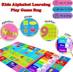 Kids Alphabet Play Game Rug - 5'x7' ABC Numbers and Shapes Educational Learning Toddler Carpet - Kids Room Playroom Classroom Kindergarten Activity Fun Soft Non-Slip Mat