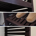 John Louis Home Solid Wood Walk-In Closet Organizer - 100% Real Wood Cut-to-Fit System with Adjustable Shelves, Metal Garment Bars & Ventilated Design for Custom Storage (Espresso)