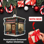 Personalized Hair Salon Christmas Ornament 2025, Custom Name Wooden or Acrylic Ornament, for Hairdresser, Stylist Keepsake, Beauty Salon Christmas Tree Decoration