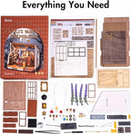 Rolife DIY Miniature Dollhouse Kit-Tiny House DIY Kit for Adults and Kids-1:20 Miniature House Kit-Miniature Things Hobbies for Women and Men-Halloween/Christmas Decorations/Gifts-LED Book Nook Kits