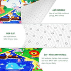 Baby Play Mat for Floor, Baby Crawling Mat Soft Surface Toddler Playmat for Babies, Non-Toxic Foldable Non-Slip ABC Mats for Kids Infants Girls Boys (47.2X31.5 INCH)