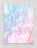 Ambesonne Marble Print Tapestry, Pastel Toned Cloudy Crack Lines Stained Antique Shabby Design, Wall Hanging for Bedroom Living Room Dorm Decor, 60" X 80", Pink