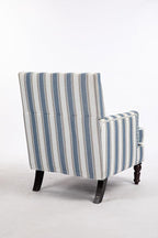 KEIKI Vintage Striped Accent Chair with Nailhead Trim, Upholstered Lounge Armchair for Living Room, High Back Reading Chair Bedroom