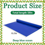 Wehhbtye 59'' x 15.7'' Christmas Village Ocean Display Mat, Christmas Village Miniature Ocean Mat, Xmas Villages PVC Pad Decoration for Holiday Mini Landscape Scene Accessories