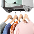 HOLDN’ STORAGE - 3 Shelf Hanging Closet Organizer with Metal Rod - Bamboo Inserted, Holds up to 24 pounds - 24” W x 12” D x 29.5”H - Perfect for College Dorms & RV Hanging Organizer