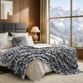 Cozy Bliss Luxury Faux Fur Throw Blanket Leopard Print, Non Shedding Double Sided Sherpa Blankets Super Soft Fluffy Thick Warm Throws Home Decor for Couch Bed Sofa Women,60"*80"Inches Snow Leopard