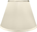 Aspen Creative 32690, Transitional Empire Shape Spider Construction Lamp Shade, Champagne, 7" Top x 13" Bottom x 9-1/2" Slant Height