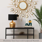 Centerpiece Pedestal Bowl & Candle Holder Stand with Stone Accents – Functional Art for Elevated Living
