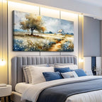 FUHAIHUA Large Canvas Wall Art For Bedroom Wall Decor For Living Room Modern Office Decorations Pastoral Pictures Scenery Watercolour Wall Paintings Artwork Farmhouse Home Decor Mural 30x60 In